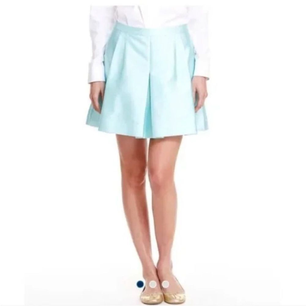 VINEYARD VINES | Silk Blend Pleated Skirt Crystal Blue Green Women’s Size 12
